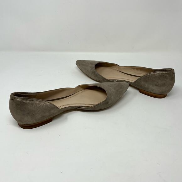 Marc Fisher Sunny D'Orsay Pointed Toe Flats Women's 7 Silver Work Office - Picture 7 of 9